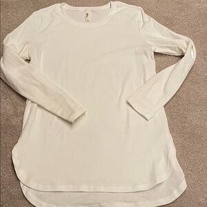 Women's White Long Sleeve tunic Top